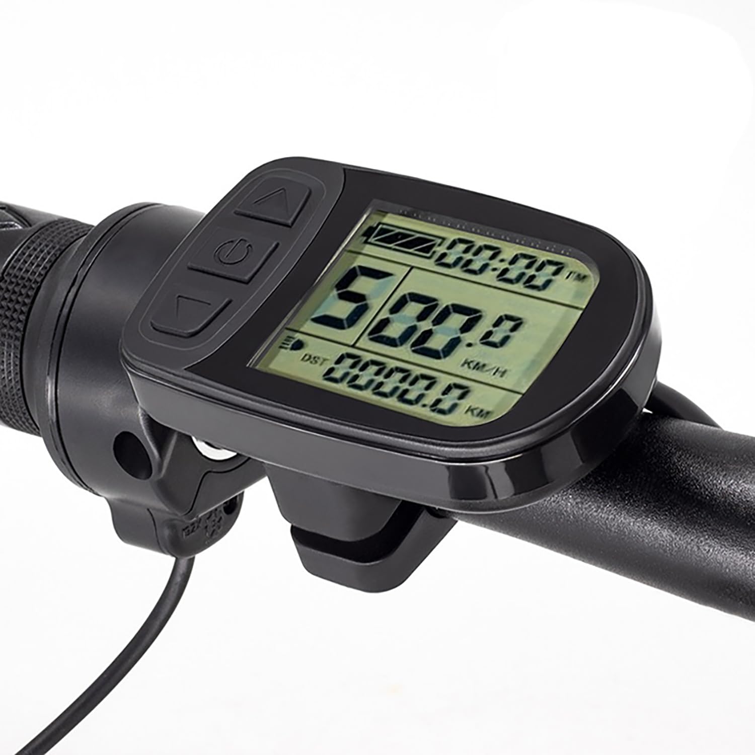 SNHMFUH Electric Bike KT LCD-5 Display,Mountain Bike Dashboard LCD Display 24V 36V 48V Electric Bicycle LCD Display E-Scooter Riding Status Display for KT Controller for e-Bike Conversion,Black