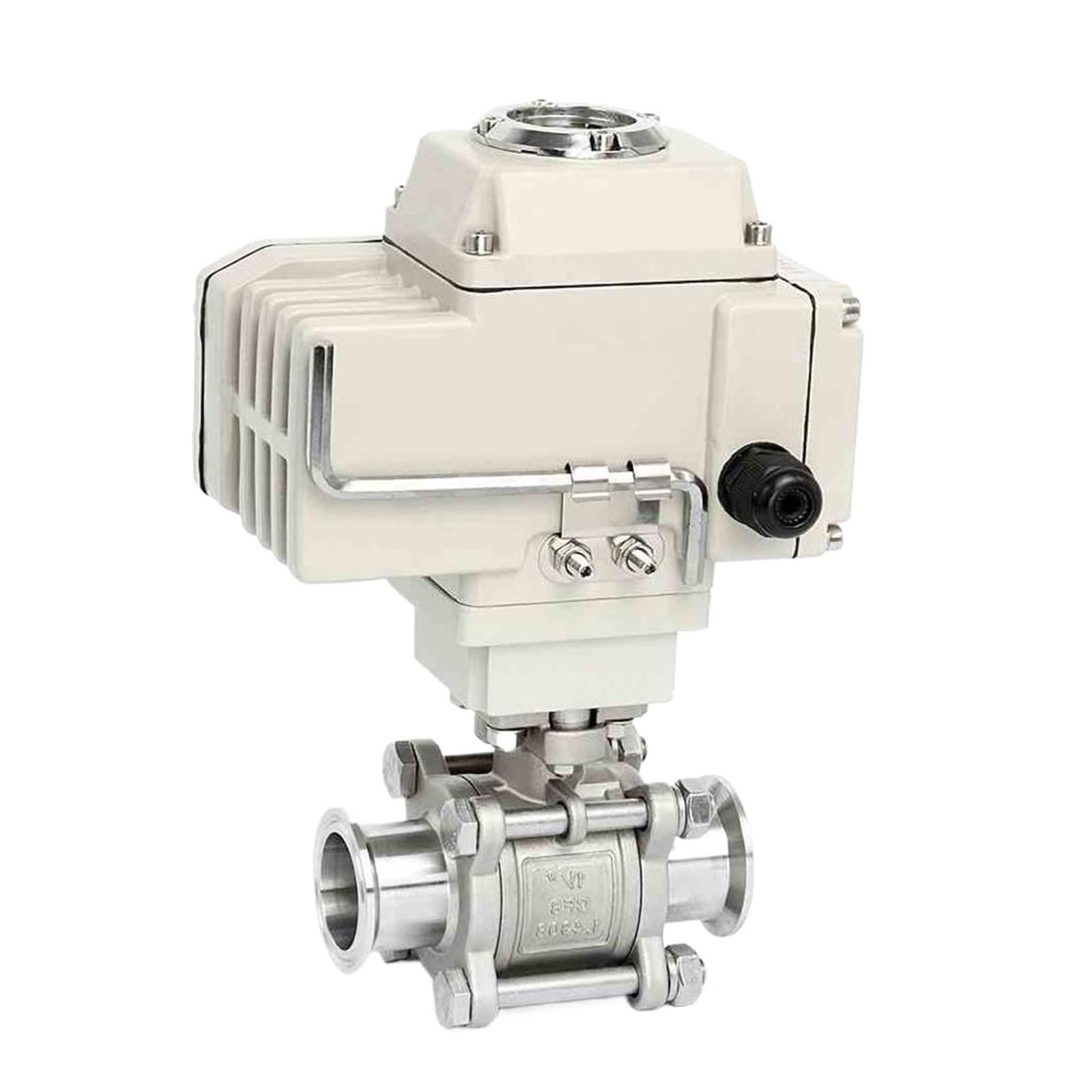 MXXDMOPD DN32 2 Way Electric Ball Valve 38 Stainless Steel Tri-Clamp Ferrule Type Motorized Valves 220V 24V(220vac)
