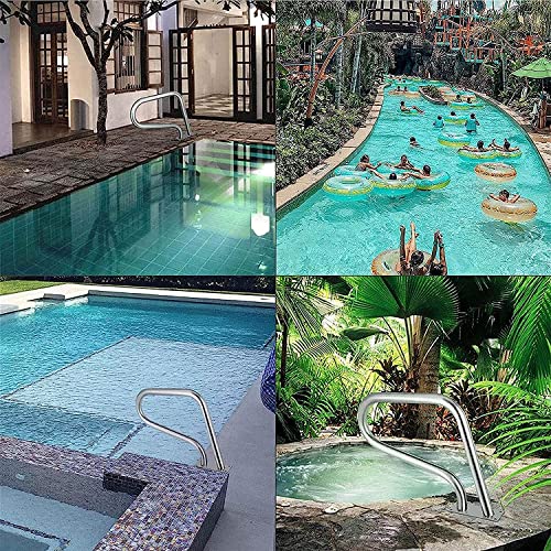 Barandal para piscina curvado de acero pulido miniatura 5