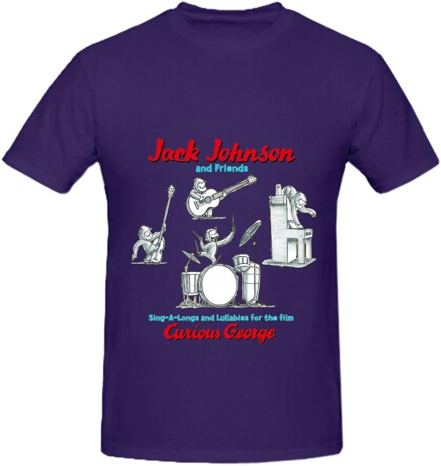 Jack Johnson Sing A Longs and Lullabies Curious George 80s Men Cotton T Shirt