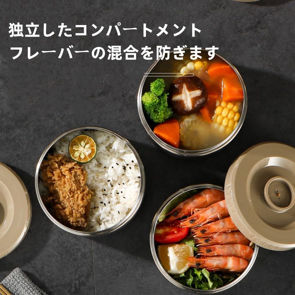 Amazon｜Tonain大容量304ステンレス製断熱バケツランチボックス