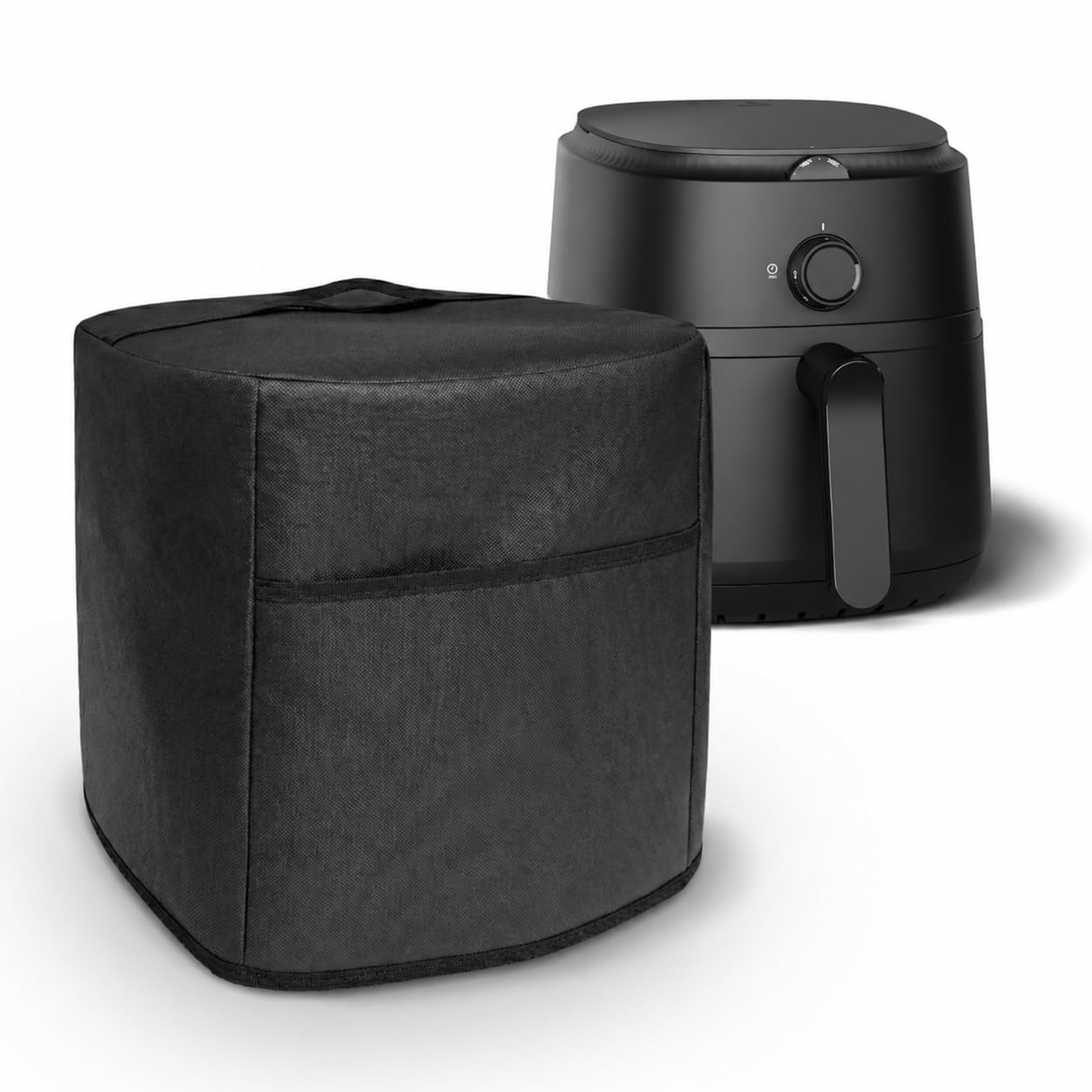 THE HOMENCE Air Fryer Cover for Philips 4.1L HD9200/90– Dustproof, Scratch-Resistant & Oil-Proof Protector with Handle & Pocket (Black)-image-31