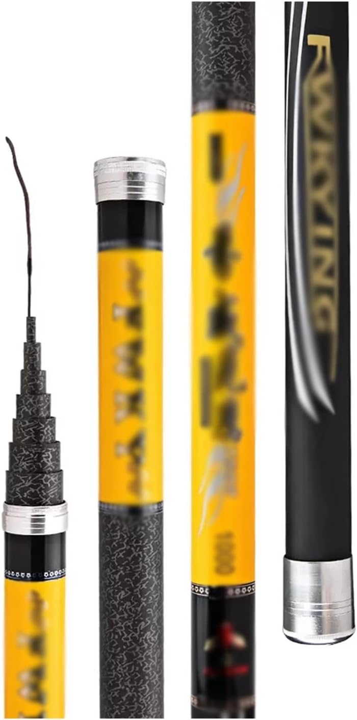Fishing Pole Fishing Rod Hand Rod Ultra-light and Ultra-hard 8/9/10/11/12/13M Traditional Fishing Rod Long-rod Pit-pole Cannon Rod Fishing Rod Combos (Size : 8m)
