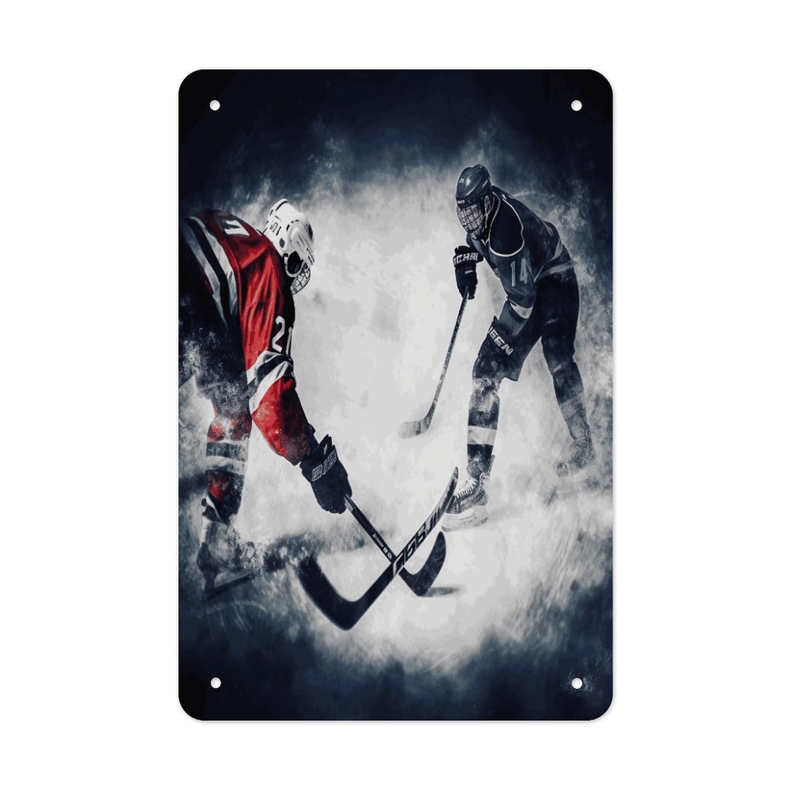 Btcowzrv Style Ice Hockey Art Metal Tin Sign Wall Decor Hanging Plaque