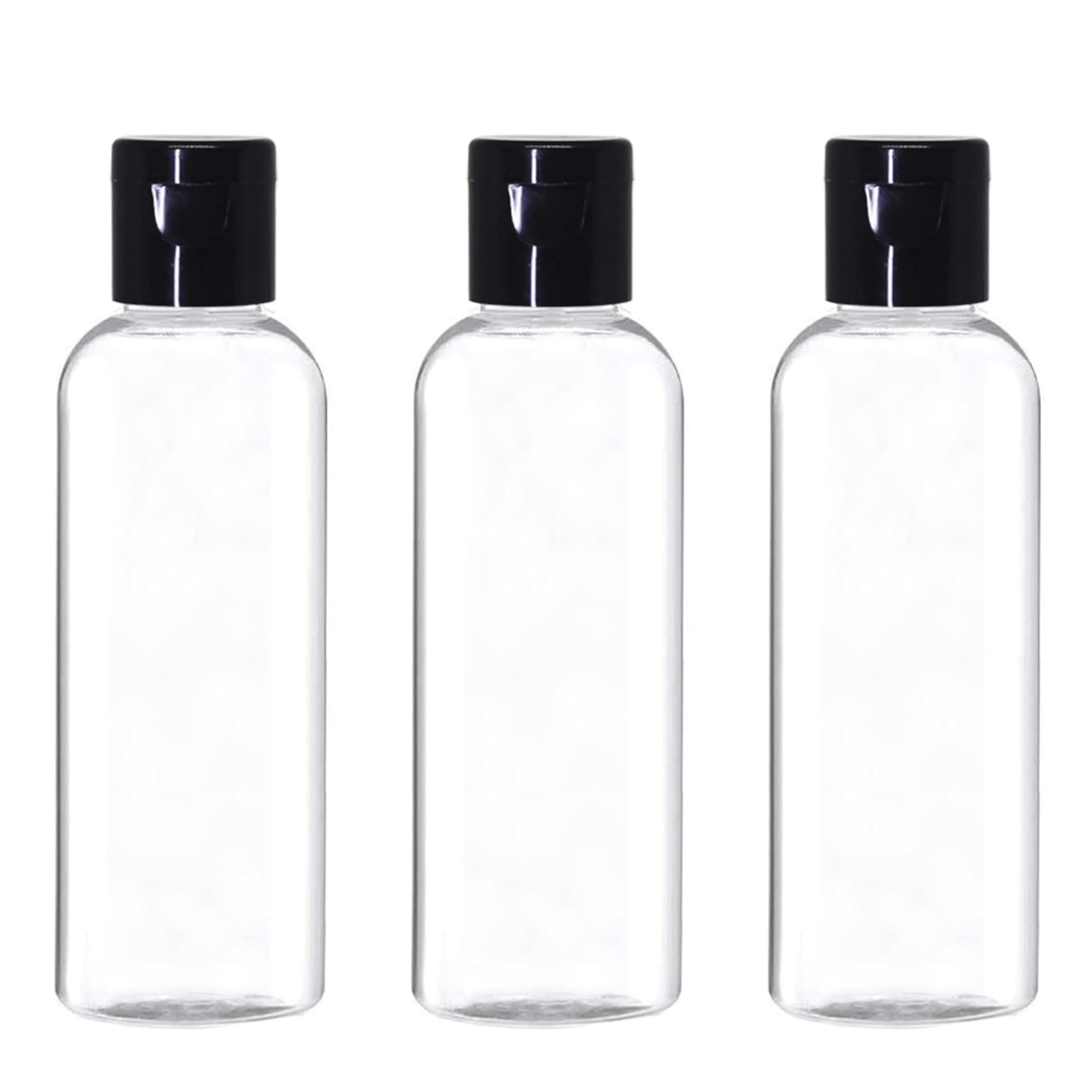 ERAVIZ 100ml Empty Clear Plastic Bottles Refillable Travel Size Cosmetic Containers Small Squeeze Bottles With Black Flip Cap For, Shampoos, Lotions, Creams etc. (3)-image-22