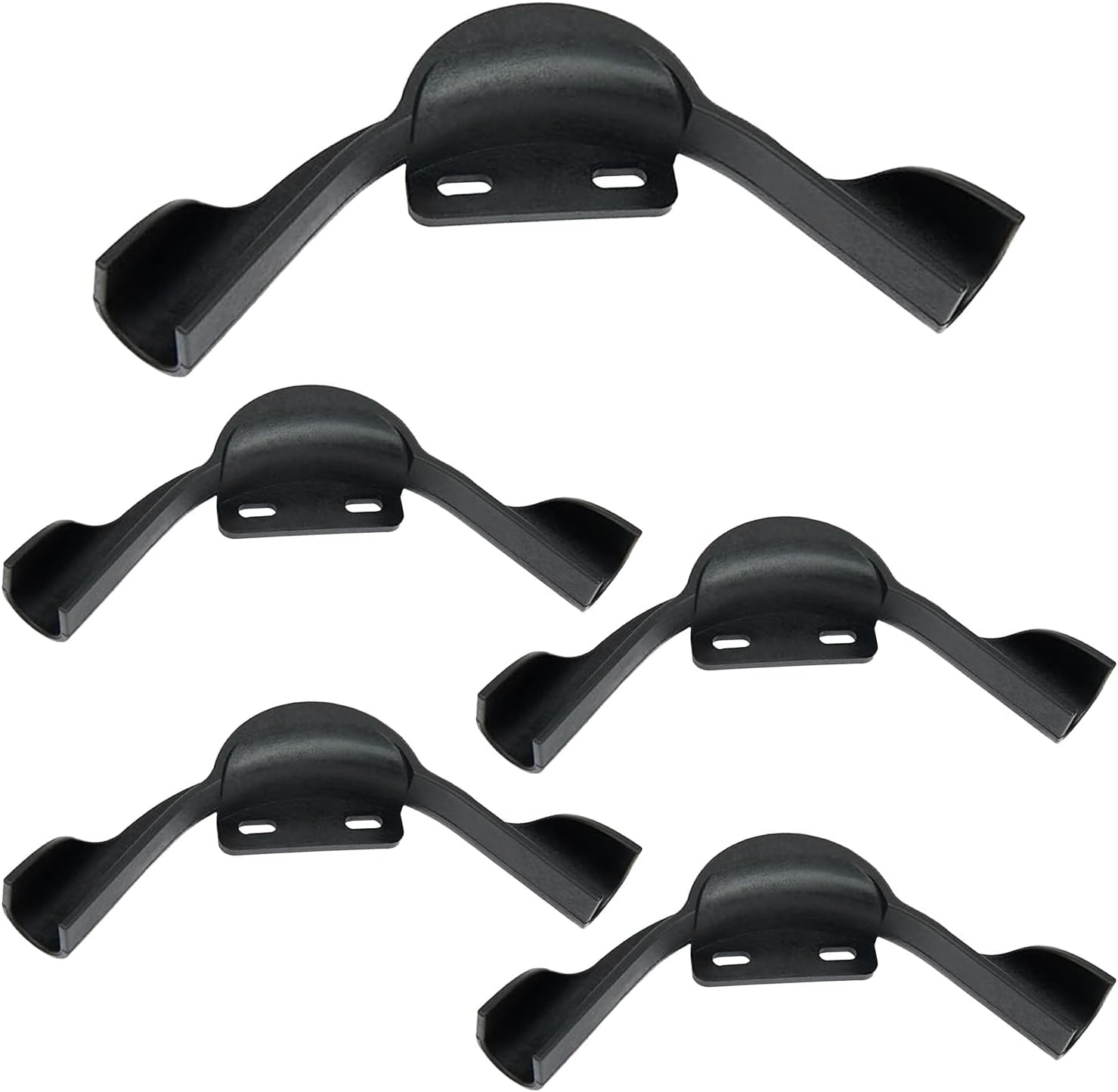 10-Pack HeSun PEX PPSU Bend Support with Mounting Plate, 90 Degree 1 inch Black Tubing Pipe Hanger