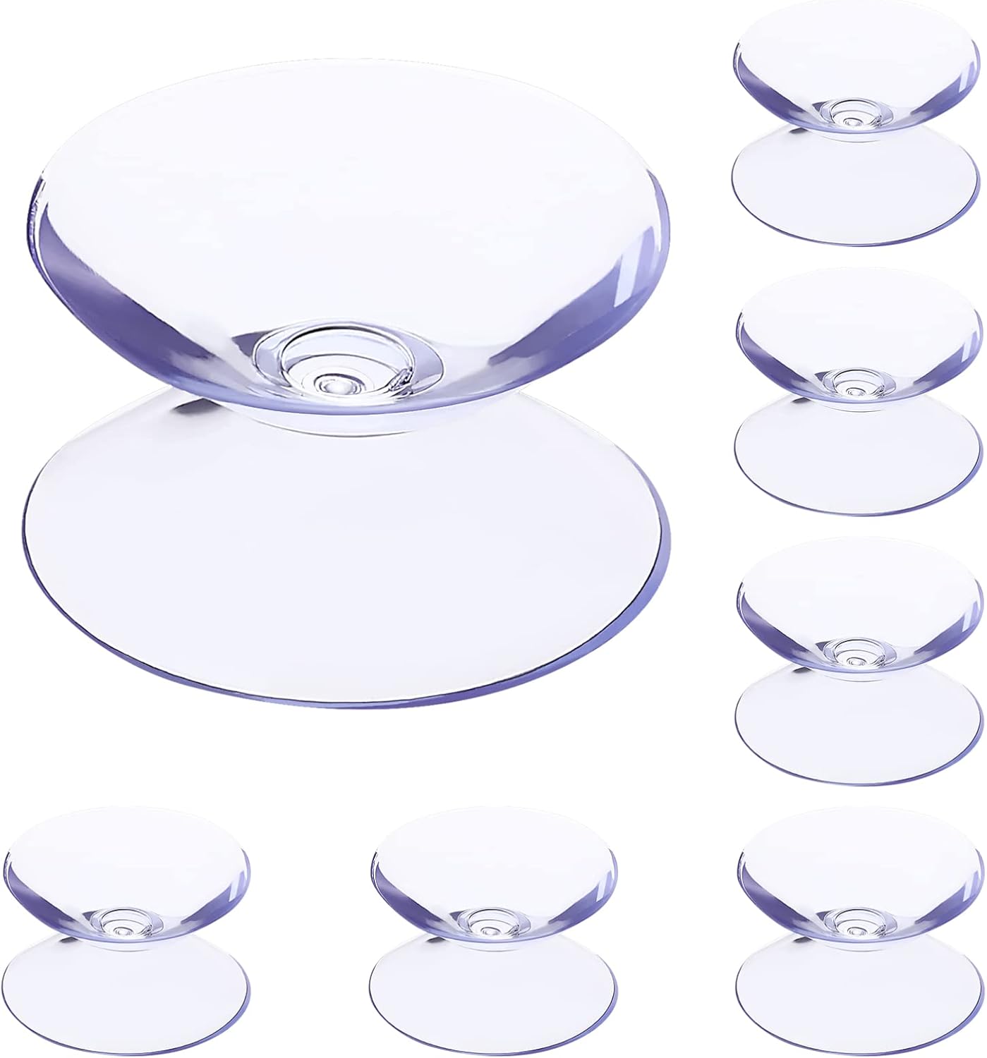 Cabilock Heavy Duty Hangers Clear Hangers 12pcs Double Sided Suction Cups Glass