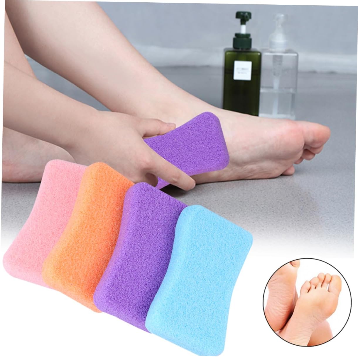 VICASKY 6 Pcs Pumice Stone Exfoliating Foot Tool Dead Skin Remover for Men and Women Random Color for Home Pedicure and Callus Removal
