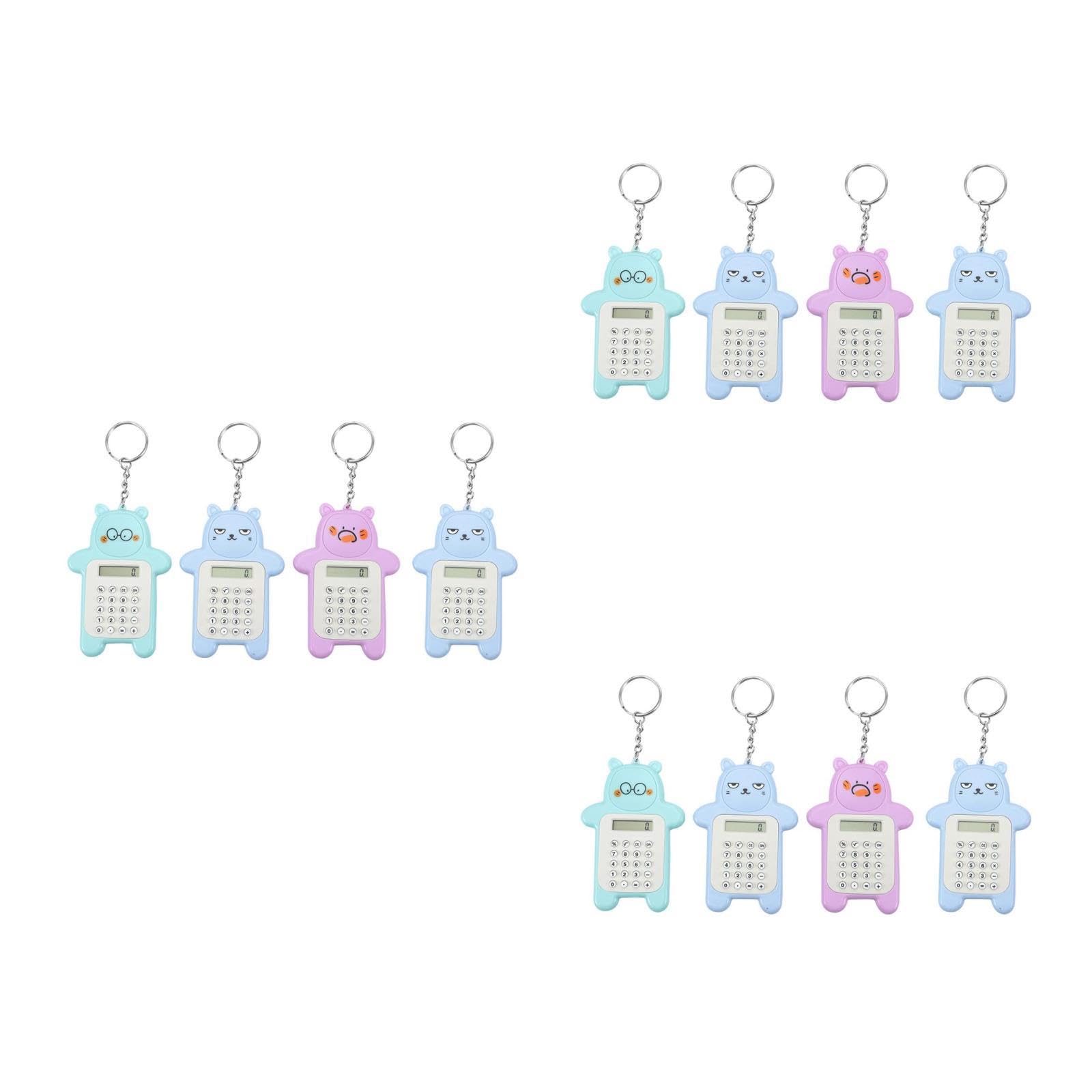 jojofuny 12piezas Calculadora Mini De Forma De De Cartoon Calculadora Portátil para Accesorio Escolar y Divertido