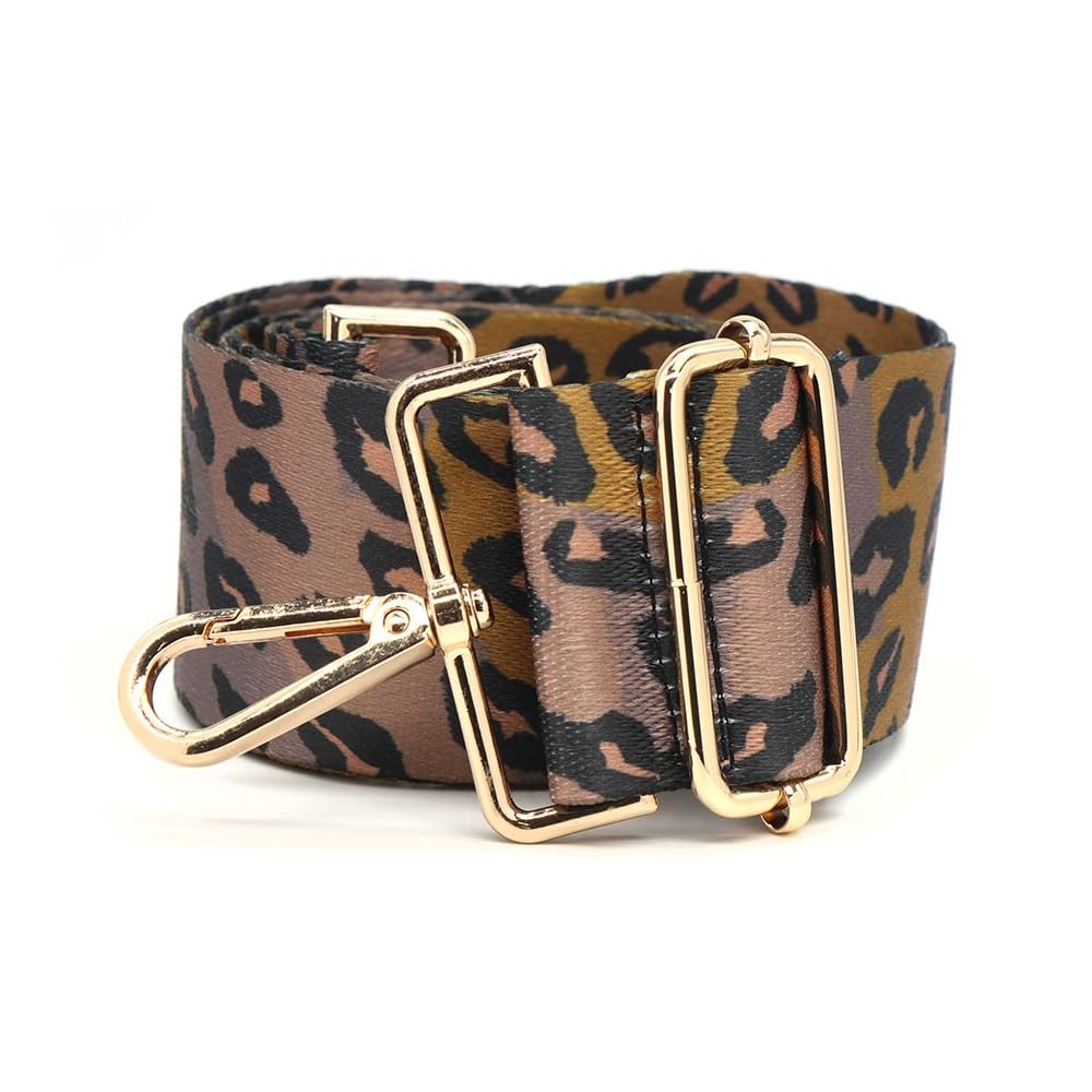 Pom Peace of Mind Wide Adjustable Bag Strap - Shoulder Straps for Handbag or Crossbody - Stylish Replacement to Elevate Your Accessories! (Ombre leopard)