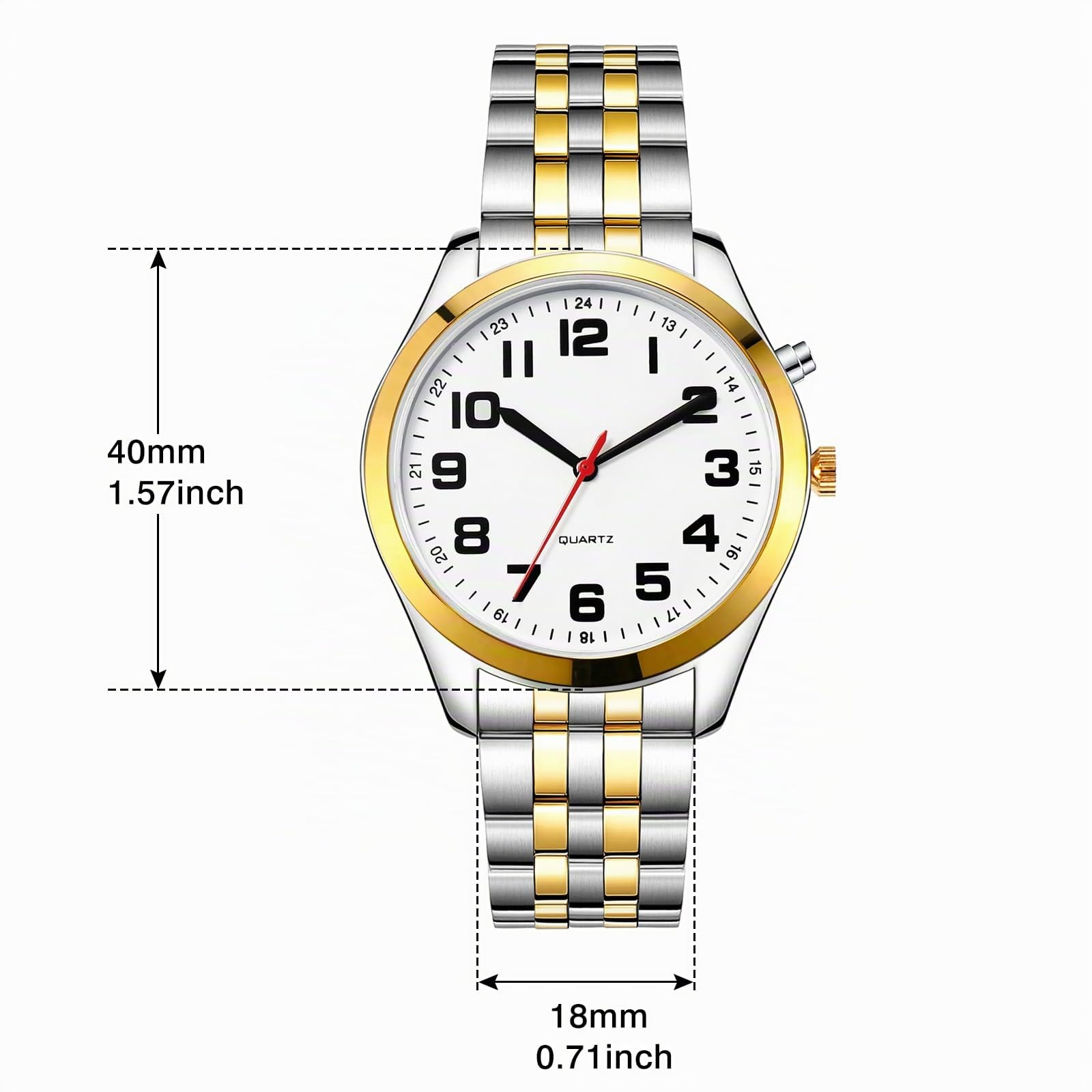 Montre Parlante Français - Annonce l'Heure, la Date et l'Alarme - Pour Personnes d'Âge Moyen, Âgées et Malvoyantes
