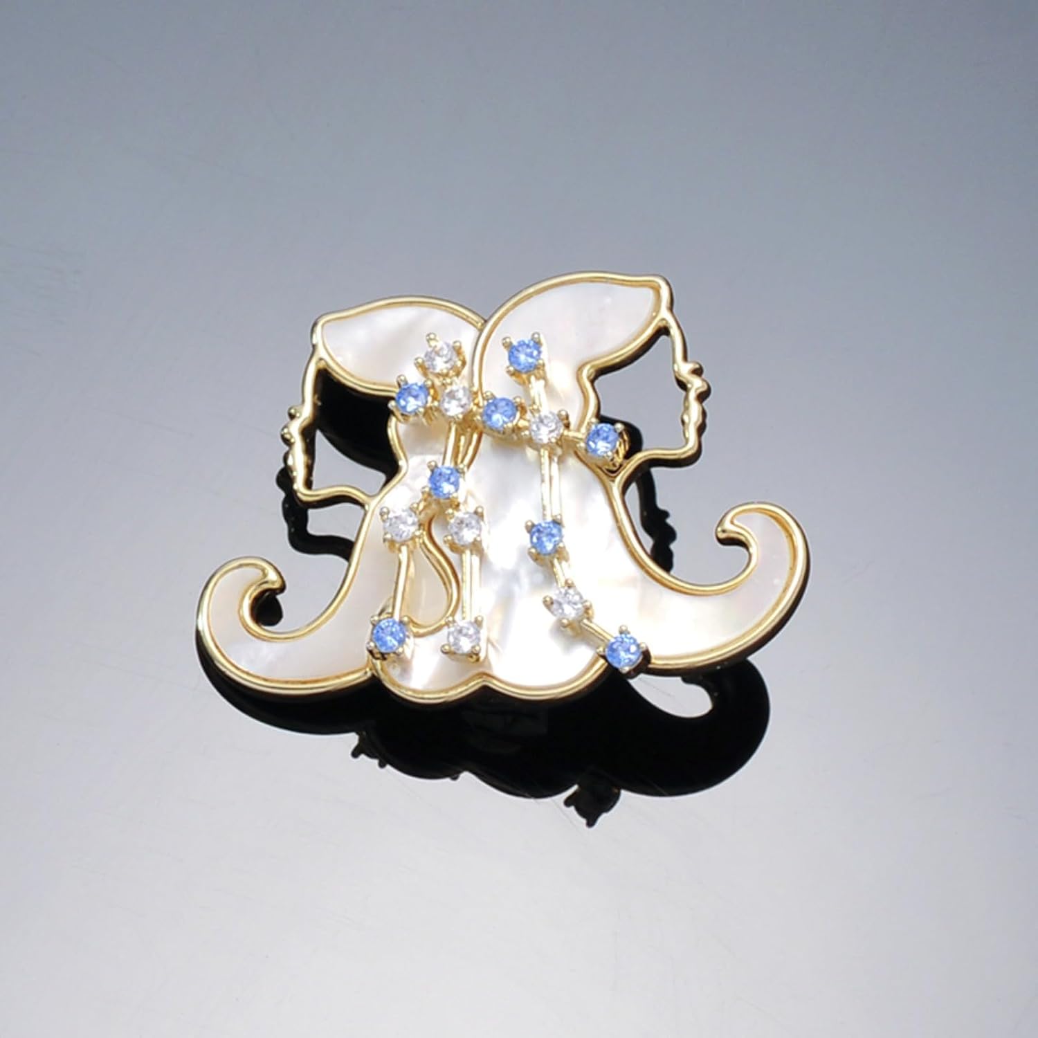Zodiac Constellation Brooch for Women, 12 Astrology Sign Crystal Brooch Pin, Unique Birthday Gift image 3