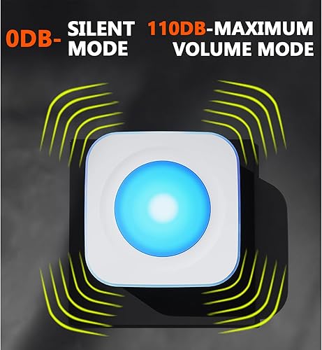 Miniatura 3 de Timbre inalámbrico de puerta de 1200 pies para el hogar con luz intermitente para discapacidad auditiva, 1 botón de batería y 3 receptores