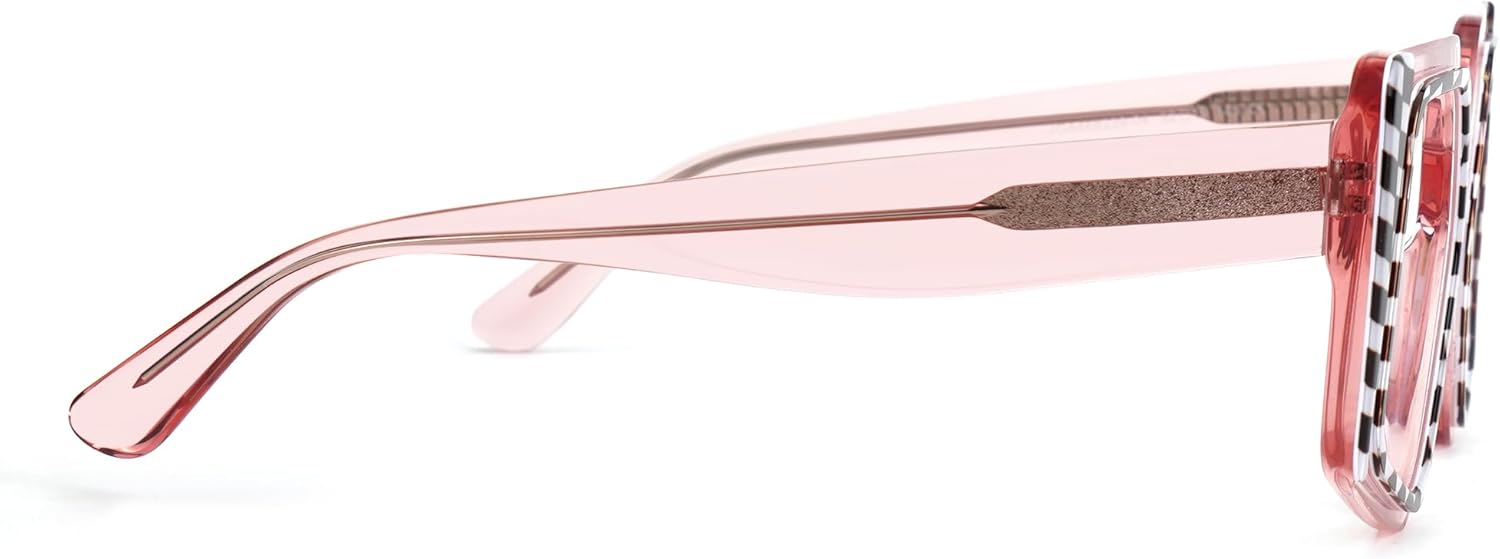 Zeelool Oversized Eyeglasses Frames for Women Geometric Blue Light Glasses Non Prescription Eyewear Frames - Image 6