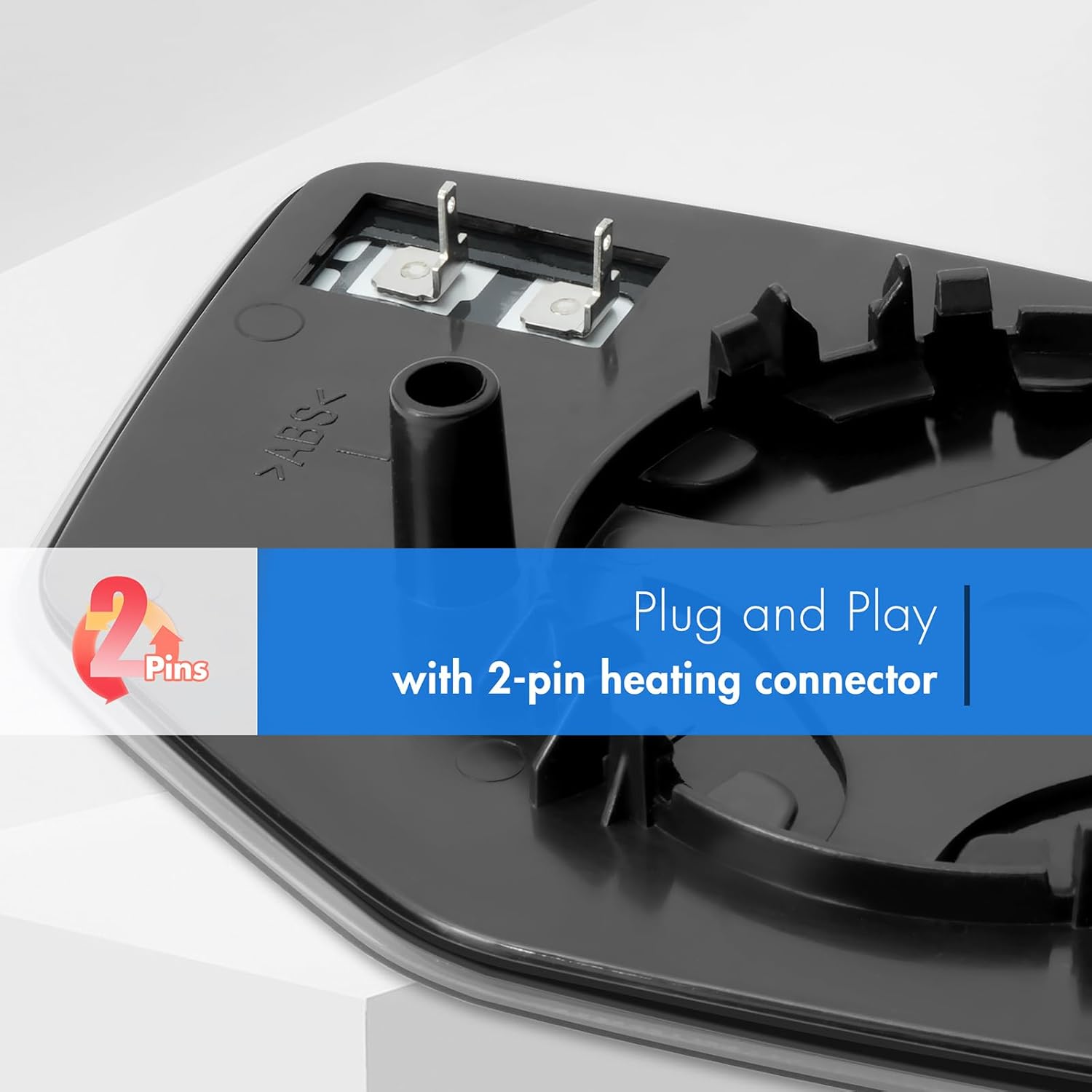 SNEMEEY Driver Side Mirror Replacement for Honda Accord 2013 2014 2015 2016 2017, Left Side Mirror Glass, Chrome, Power Heated with Backing Plate