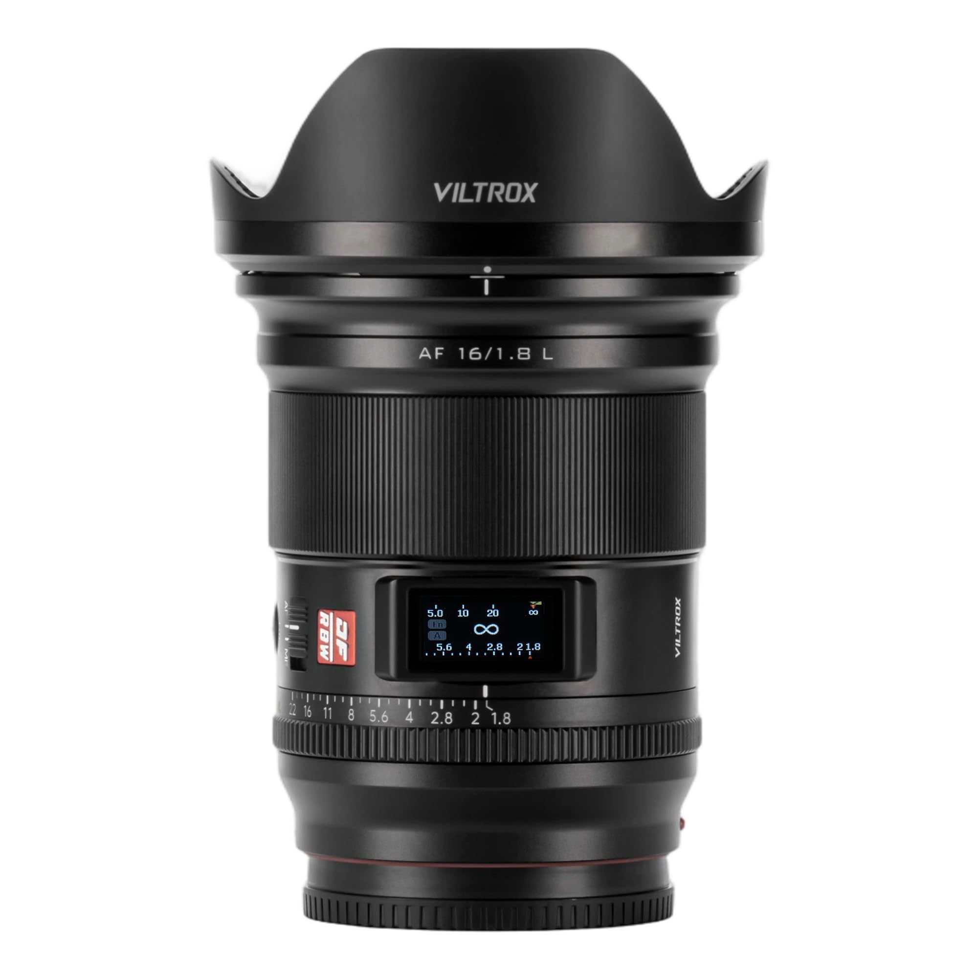 VILTROX 16mm F1.8 L Objektiv für L-Mount, Vollformat-Weitwinkelobjektiv mit großer Blende und LCD-Bildschirm für Panasonic LUMIX S5 II S1 S9 S1R II, kompatibel mit Lei ca SL2, Sigma FPL BF