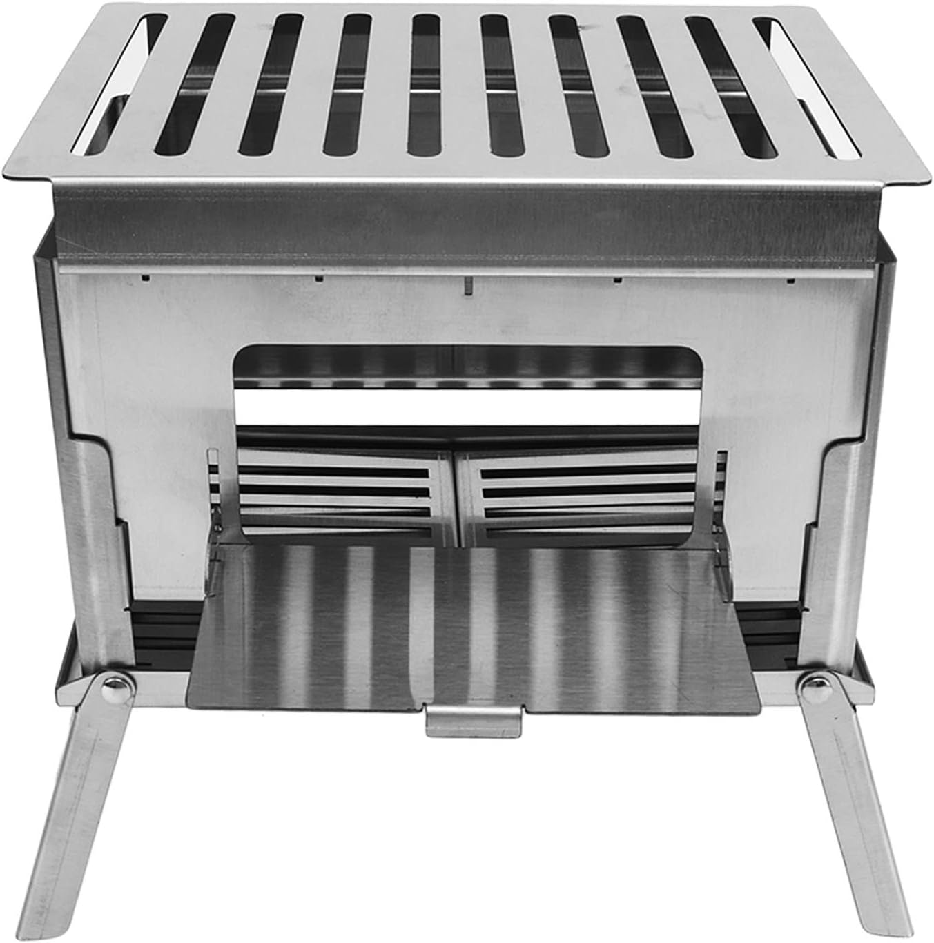 Wood Burning Stove Stainless Steel Portable BBQ for Outdoor Hiking Picnics