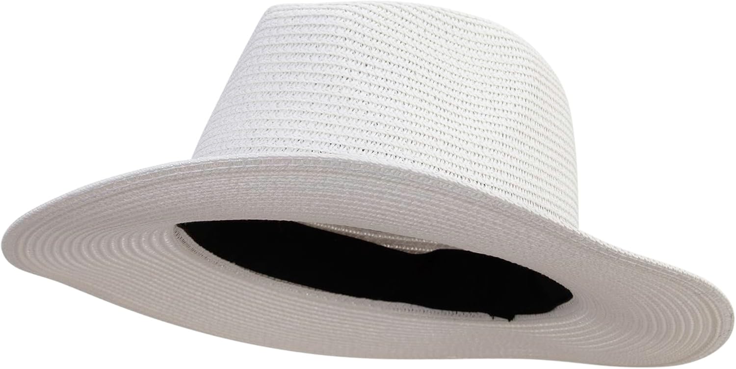 Jeanne Simmons Women's 3" Brim Braided Fedora Hat