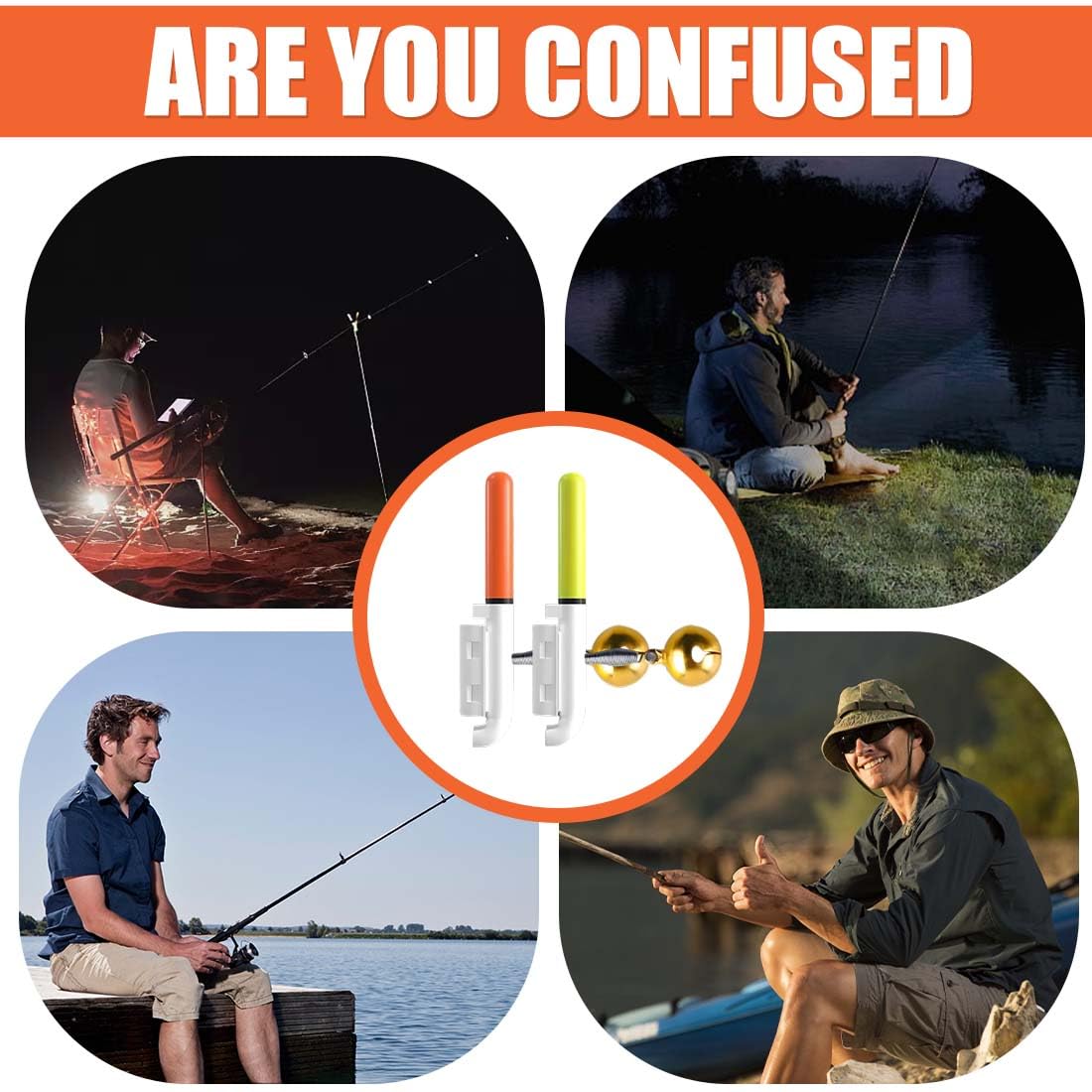 Pack De 4 Luminoso Luz Stick CañAs Pesca, Barra De Brillo De Pesca, CañA De Pescar Flotante, Con hebilla, alarma de pesca, Con cargador y batería para pesca nocturna, Al aire libre