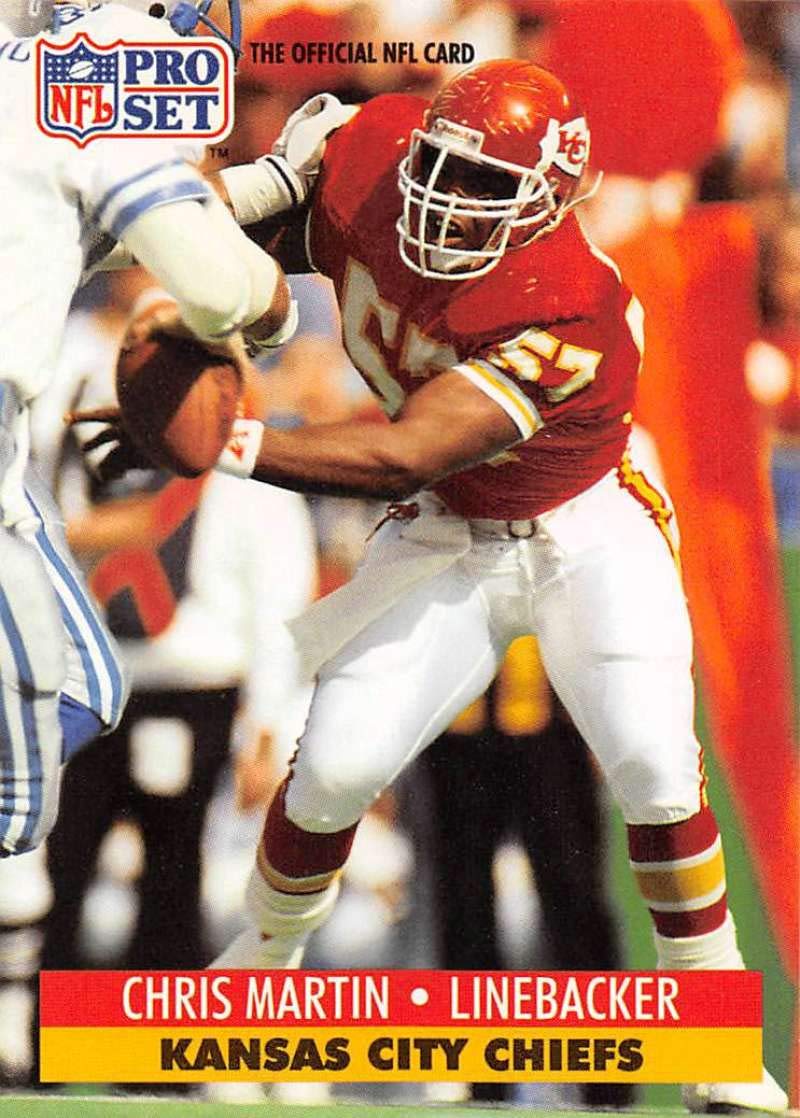 Amazon.com: 1991 Pro Set Football #534 Chris Martin Kansas City