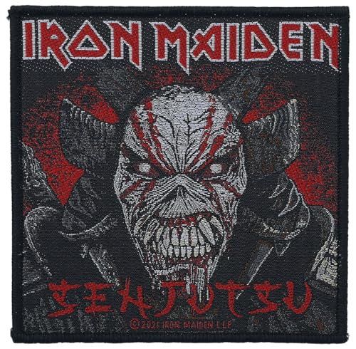 Iron Maiden Patch Senjutsu Back Cover Band Logo Official Black Woven