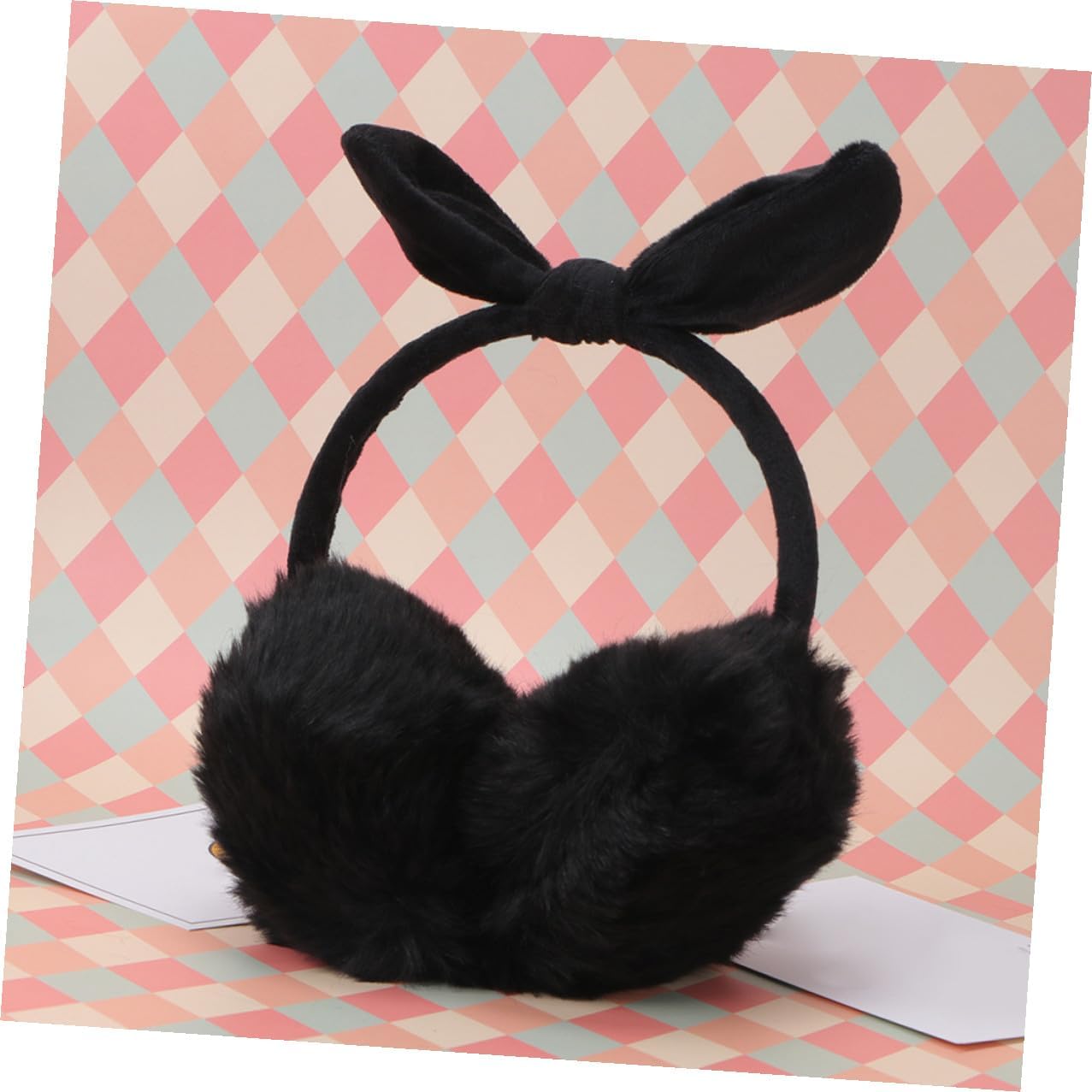 2pcs Plush Earmuffs Set with Adjustable Stretch Headband, Thermal Winter Ear Covers for Women, Soft Warm Ear Protectors for Cold Weather Running and Outdoor Use