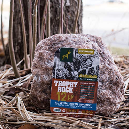 TROPHY ROCK Redmond All-Natural Mineral Rock/Salt Lick, Attract Deer and Big Game 12 pounds