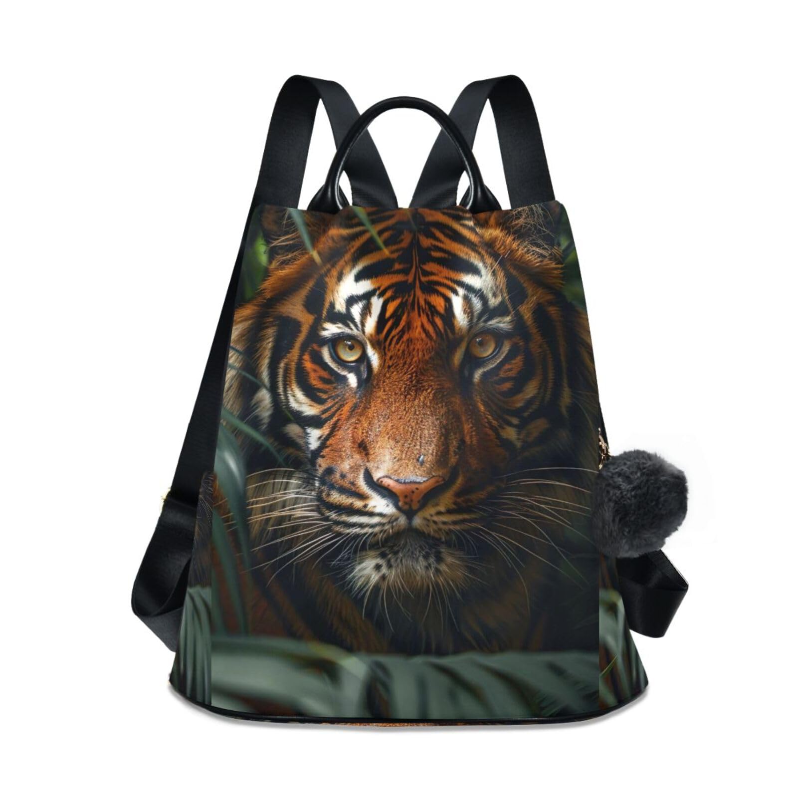 Mochila antirrobo para mujer con pompón decorativo y diseño impermeable 8