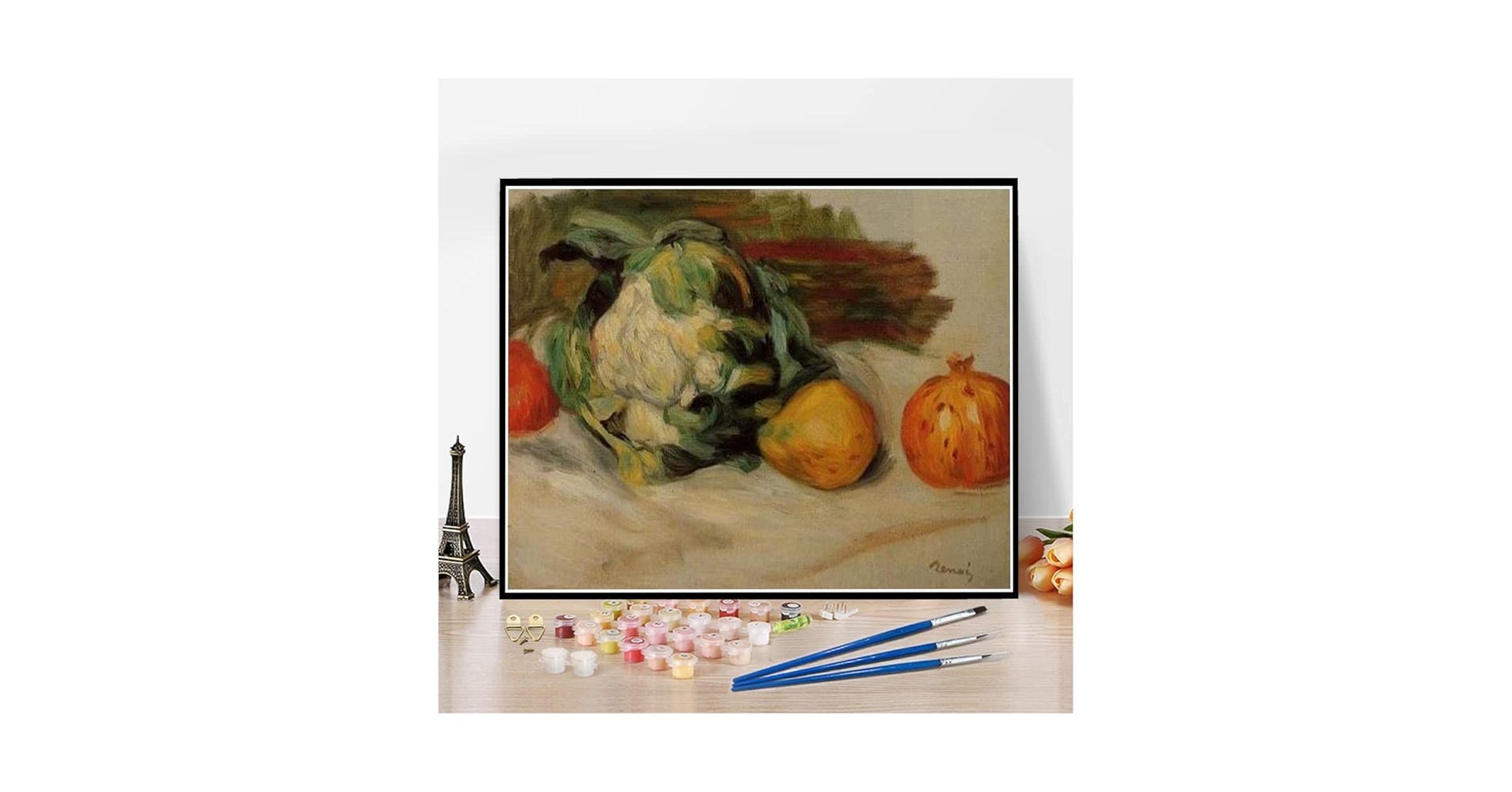 【フランスドール】油絵 Amazon | DIY数字油絵オーギュスト・ルノワールのカリフラワーと