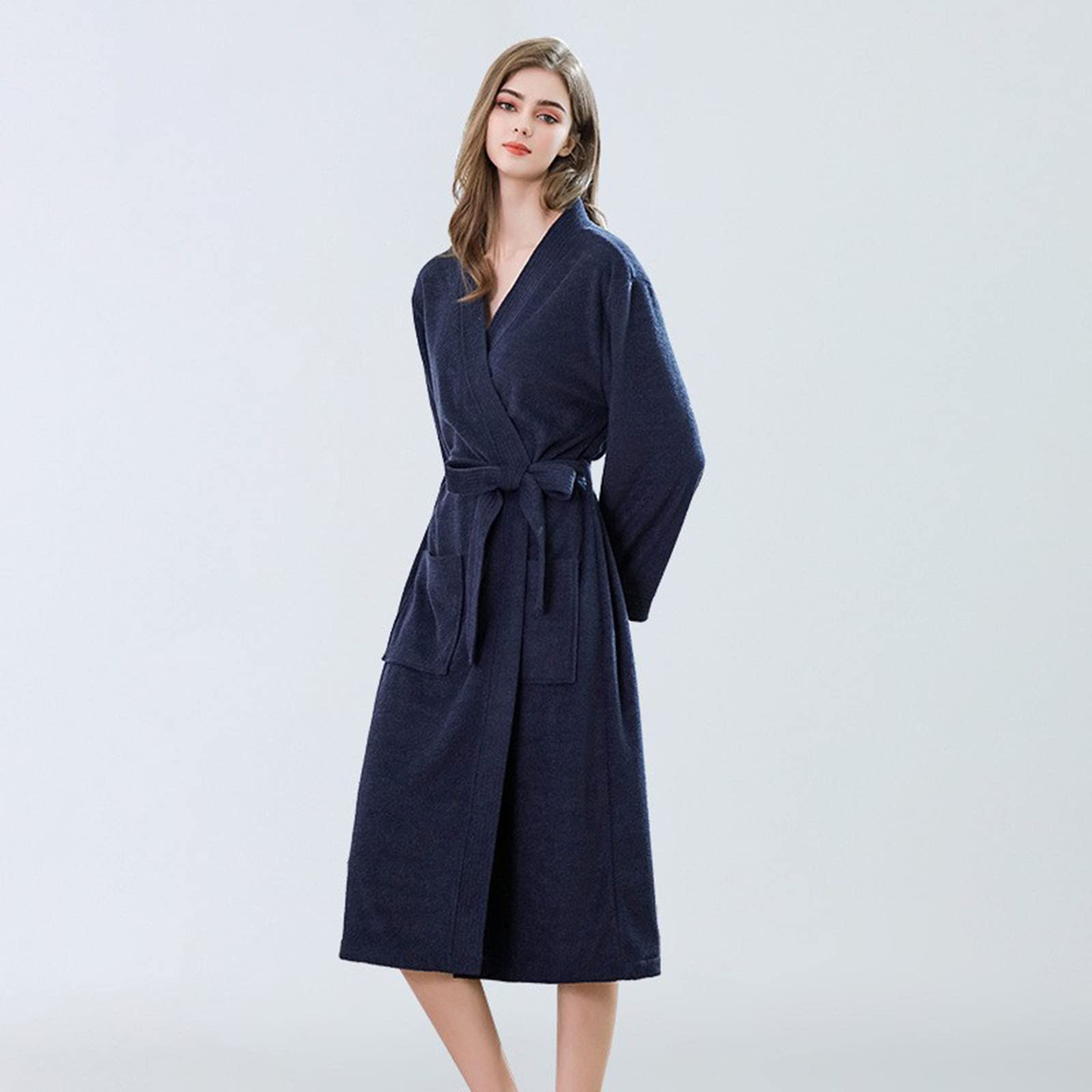 Peignoir de sport pour homme en coton personnalisé pour femme peignoir adulte unisexe robe de nuit longue avec poches capuche et ceinture robe de nuit pour la maison