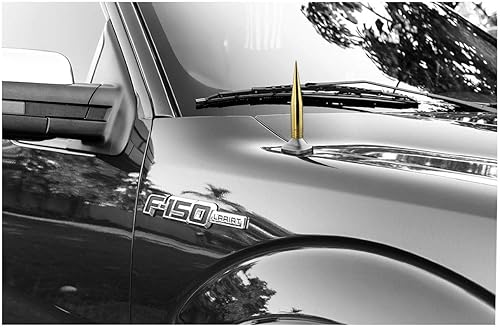 Miniatura 6 de FAT SPIKE - Antena de oro de 24 quilates en calibre pesado mecanizado CNC de aluminio corto compatible con Dodge Ram 1500 2500 3500 09-19 2009-2019