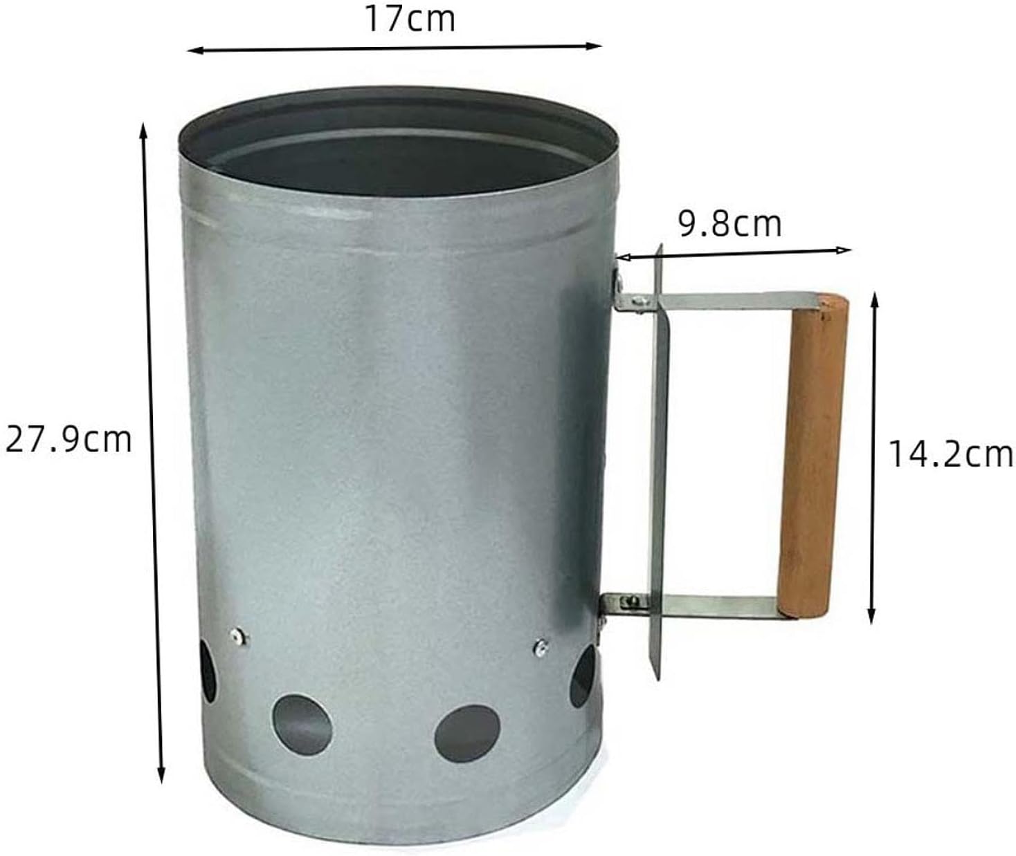 Chimney Starter for Charcoal Grill Charcoal Bucket BBQ Grill Lighter Portable