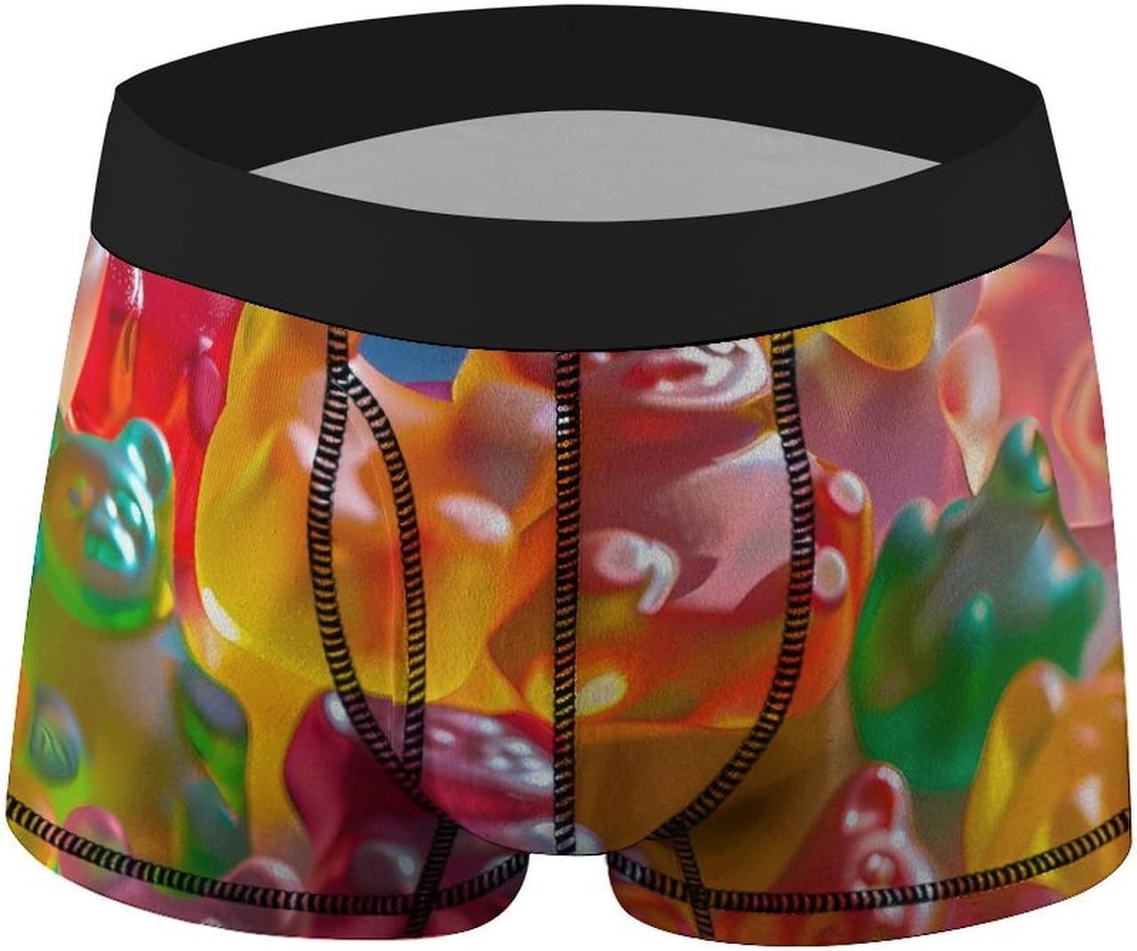 Colorful Gummy Bears Novelty Men's Trunks Soft Breathable Underwear Patterned Stretch Briefs