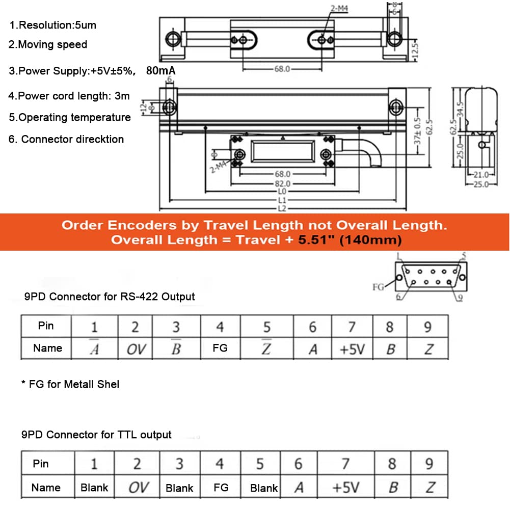 3 Achse Digitalanzeige Kit GUILOPOER 5µm Digitalanzeige mit 3 Axis Linear Maßstab für CNC-Fräsen Elektronische Linearwaage Fräsmaschinen Positionsanzeige (200mm+400mm+550mm)