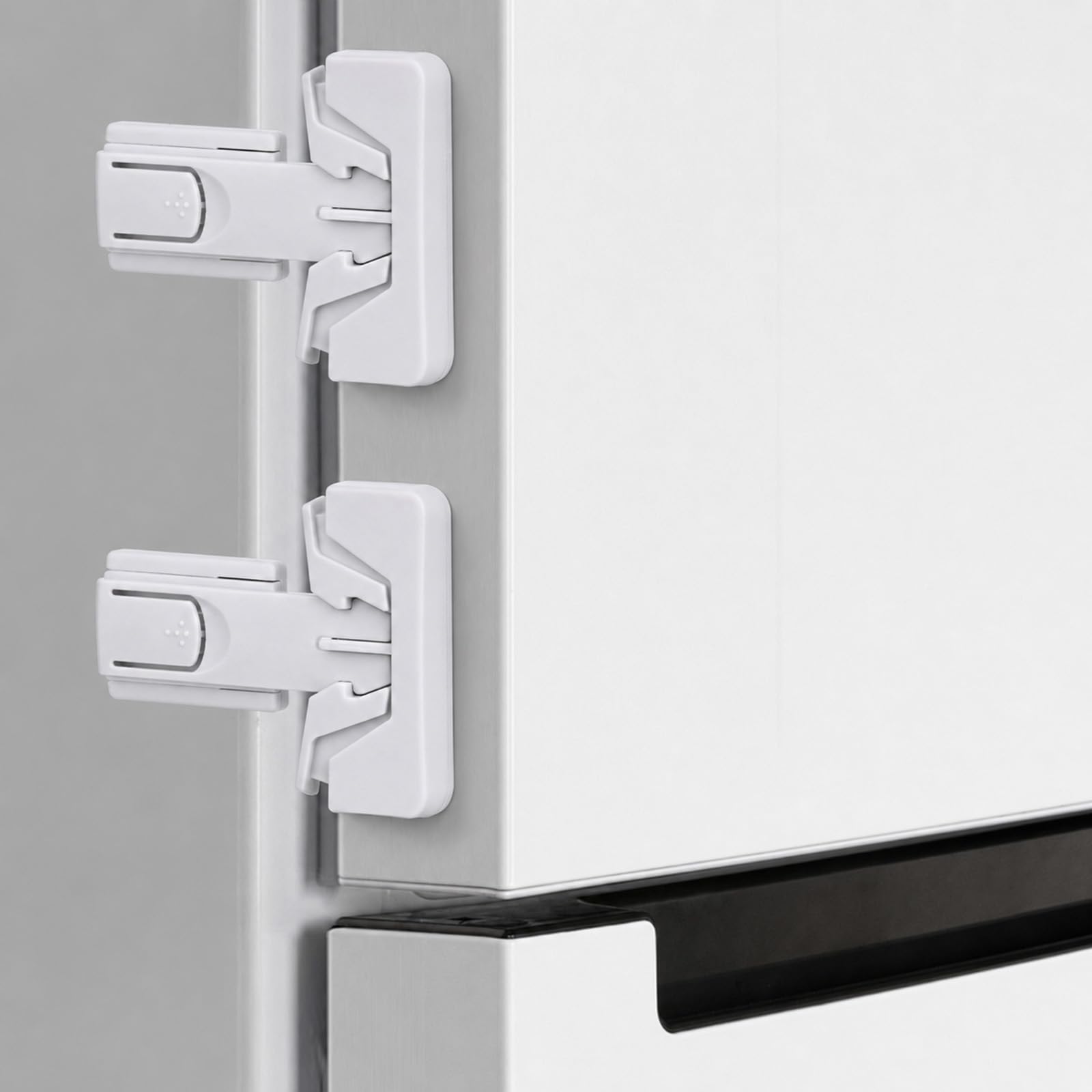 2Pack Fridge Lock Freezer Latch Refrigerator Fridge Freezer Door Lock(Gray)