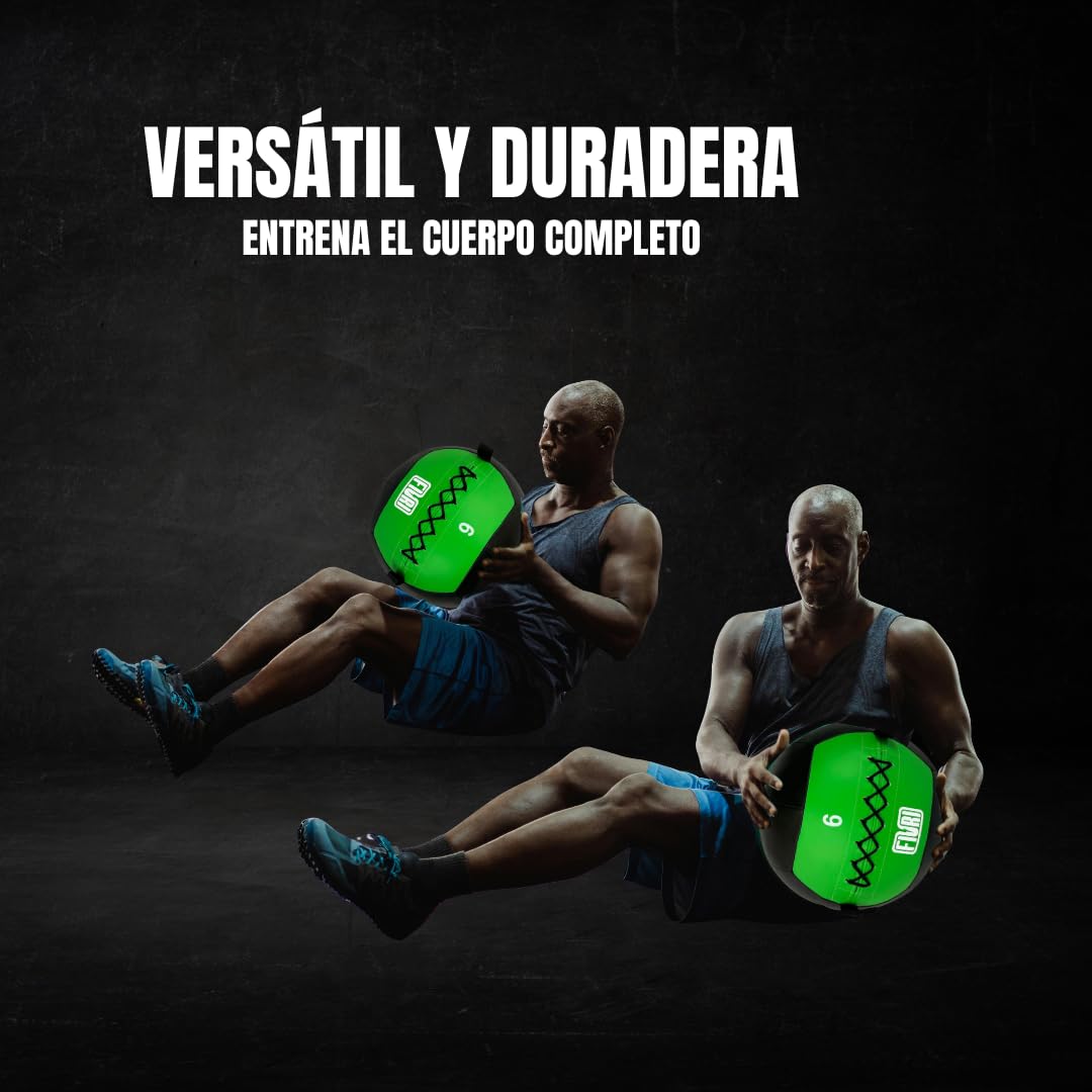Wall Ball, Balón Medicinal Crossfit, Entrenamiento Funcional de Fuerza y Velocidad, Alta Intensidad, Pelota de 3, 6, 9 y 12 kg