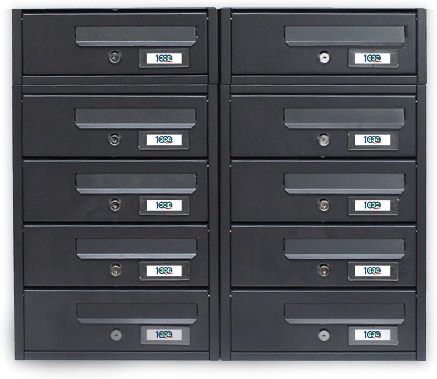 MILLE Buzón de condominio 10 Plaza 60 x 17 x 54 H H Modelo Modular-Condominio Mailbox 10 plazas 60 x 17 x 54 cm H-Modular Model