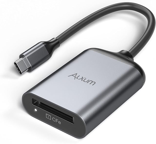 Czytnik kart Alxum CFexpress typu A, adapter USB 3.1 Gen2 typu C do kart CF-express z ultraszybkim transferem danych 10 Gb/s, obsługa Windows/MacOS/Android/Linux