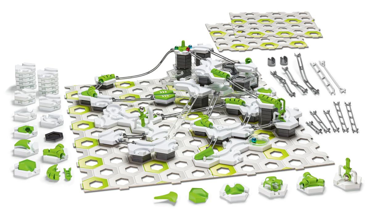 Ravensburger - GraviTrax Starter Set Race 180 Pezzi | Pista Biglie Con 150 Pezzi | Rompicapo Bambini Con Le Biglie | Giochi Bambino 8 Anni Maschio e Femmine | Giochi Per Bambini Compatibili Con Tutti