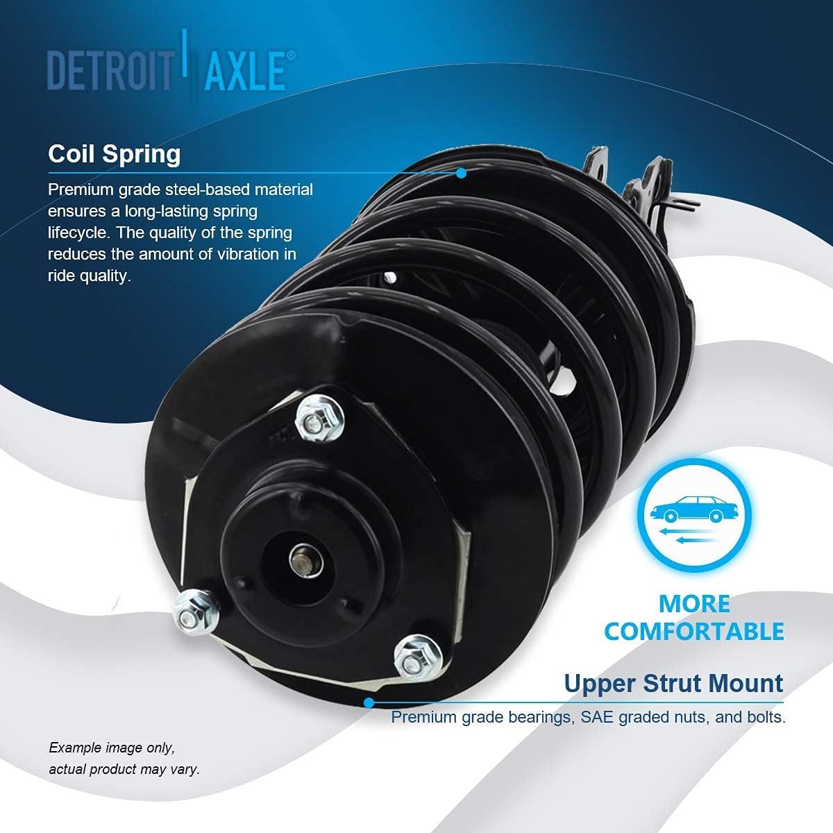 Detroit Axle - V6 Front Left Strut for 2002-2006 Nissan Altima 2003 2004 2005 Driver Side Strut & Spring Assembly Replacement