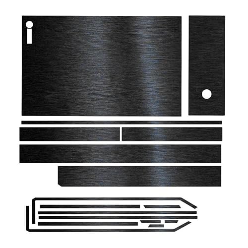 Sticker autocollant aspect alu brossé 3D skin pour Xbox One Bleu Cover