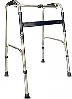 ANDADOR 2 BARRAS IDOSO ADULTO DOBRAVEL ARTICULADO FIXO REGULAVEL 120Kg SUPERMEDY