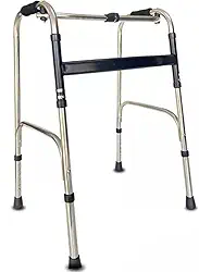 ANDADOR 2 BARRAS IDOSO ADULTO DOBRAVEL ARTICULADO FIXO REGULAVEL 120Kg SUPERMEDY