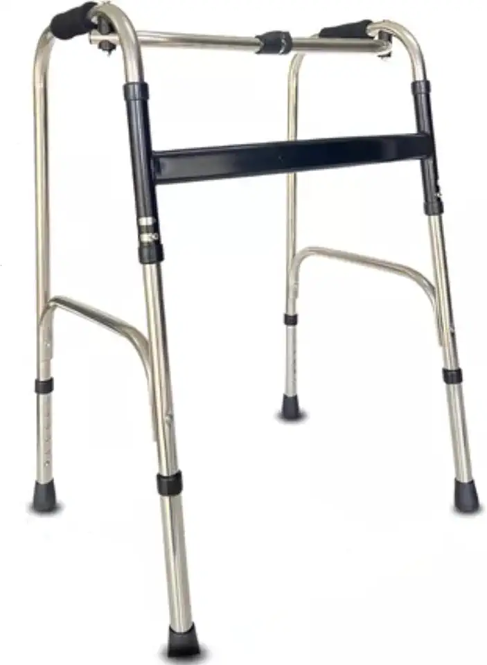 ANDADOR 2 BARRAS IDOSO ADULTO DOBRAVEL ARTICULADO FIXO REGULAVEL 120Kg SUPERMEDY