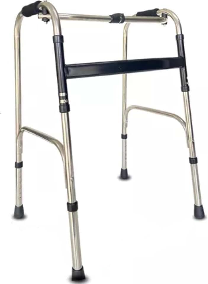 ANDADOR 2 BARRAS IDOSO ADULTO DOBRAVEL ARTICULADO FIXO REGULAVEL 120Kg SUPERMEDY