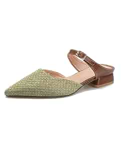 靴 Pointed Sling Back Mules Amazon.com | Longwenxuan Slingback Pointed Closed Toe