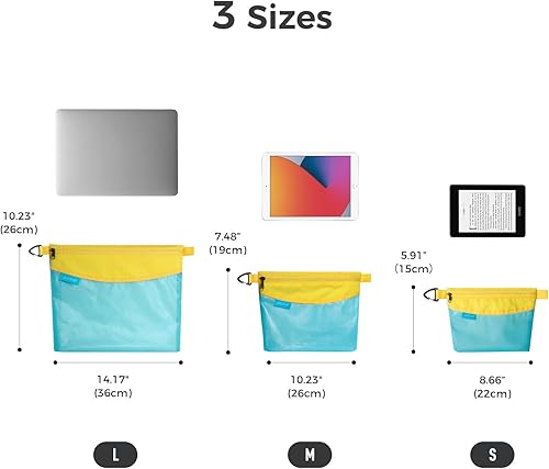 Miniatura 6 de pack all Bolsa con cremallera de material resistente al agua, bolsas de malla con cremallera para almacenamiento, viajes, oficina (pequeño)