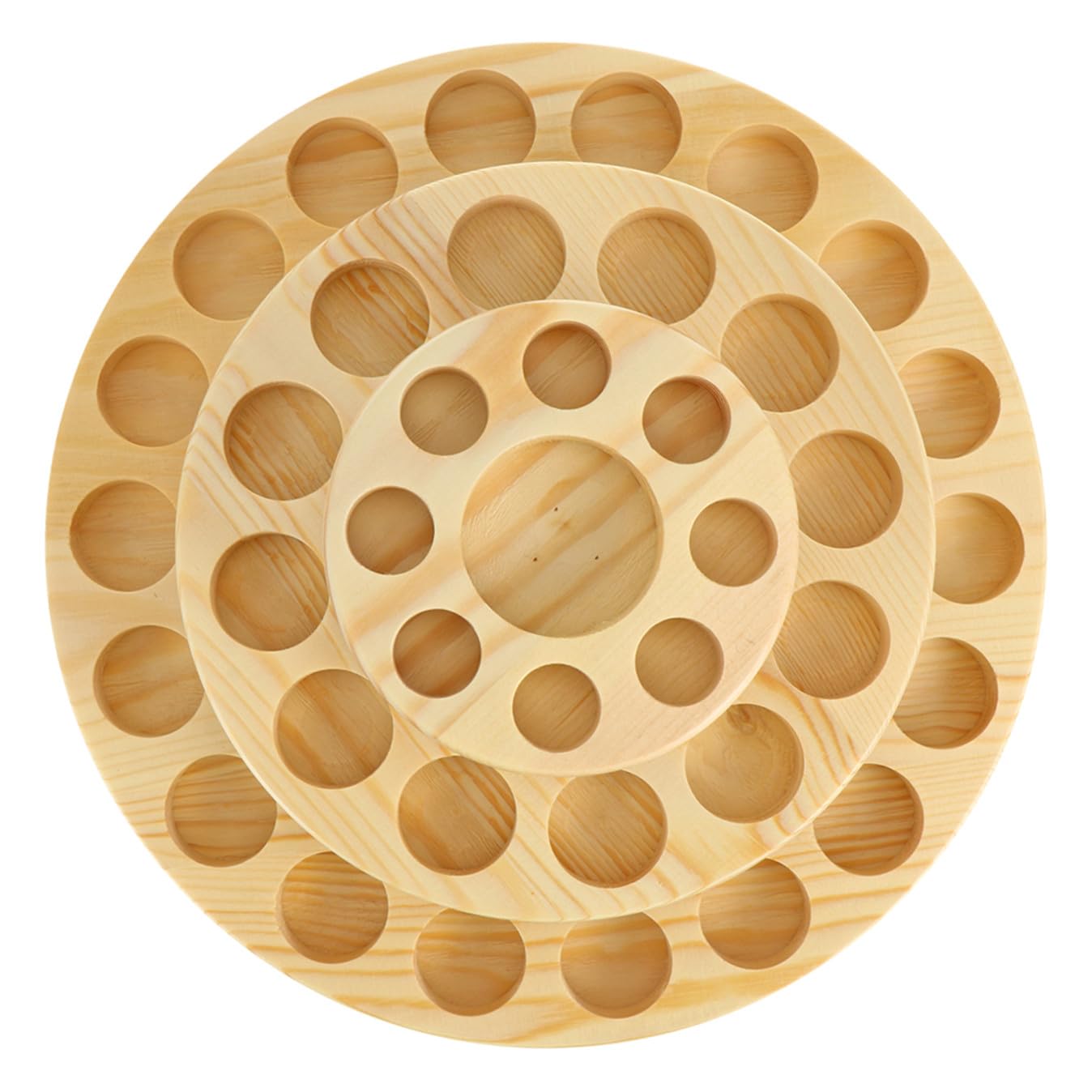 Veemoon Espositore per Oli Essenziali in Legno a 3 Livelli, Porta Bottiglie da 39 Scomparti, Organizer per Aromaterapia e Diffusori, Mensola Robusta per Casa e Presentazioni