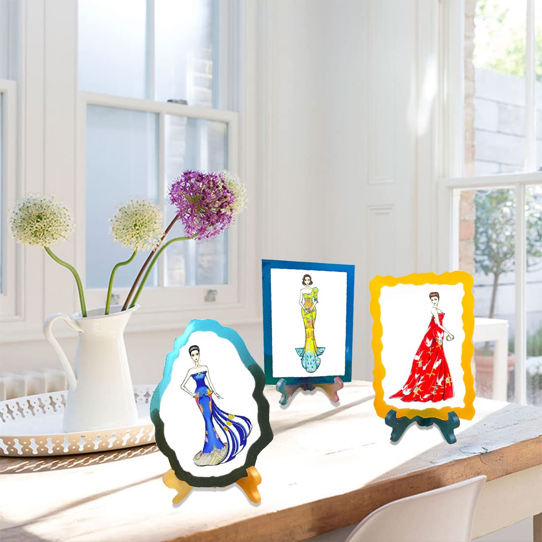 Moules En Résine Pour Cadres Photo - FDIT - Coeur Et Carré - Résine Et Silicone - 137g - Objets