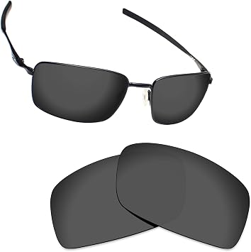Alphax Stealth Black Polarized Replacement Lenses for Oakley Square Wire 2 2014 OO4075